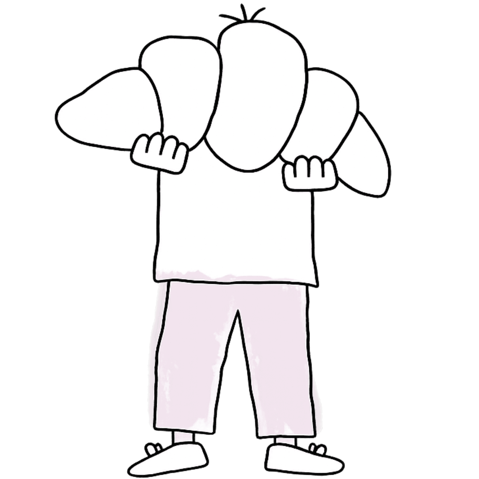 Personaggio con croissant